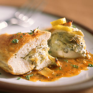 Chicken Stuffed with Artichoke Parmesan