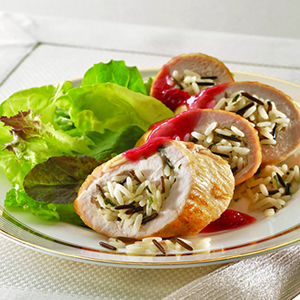 Chicken Stuffed with Long Grain Wild Rice